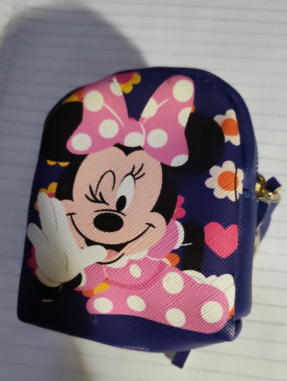Disney Minnie Mouse Mini Backpack Pouch in Pink and Navy